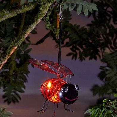 Product photograph of Ladybird Solar Garden Light Ornament Decoration 4 Red Led By Smart Solar from QD stores