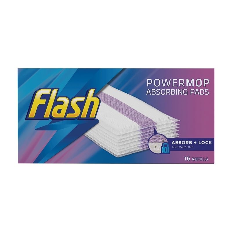 Flash Power Mop Absorbent Pads Refill 16 Pack