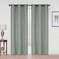 See more information about the 54x90in Hamilton McBride Diamond Curtain Panel Charcoal