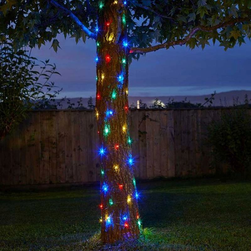 100 Multi Colour Leds Firefly String, Multi Coloured Outdoor String Lights