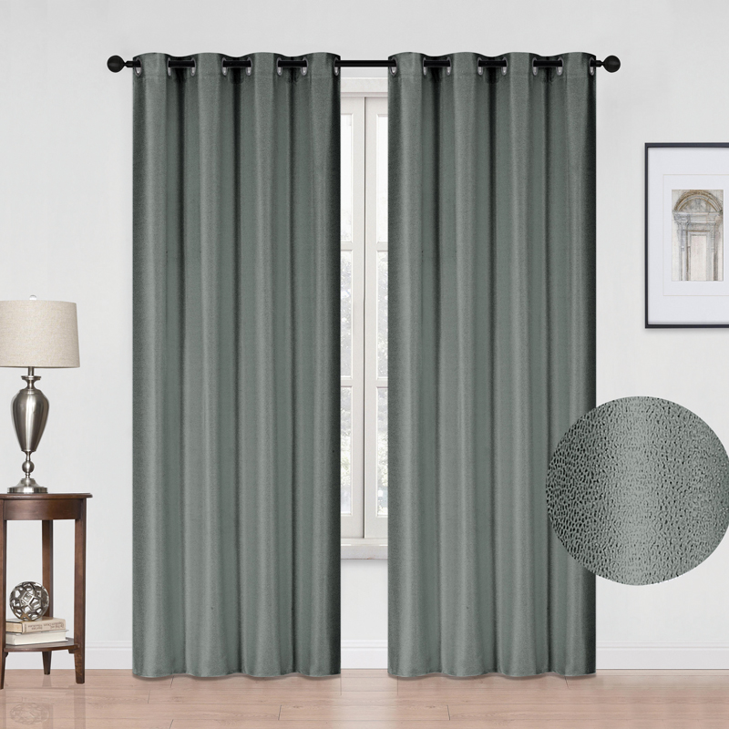54x90in Hamilton McBride Sparkle Curtain Panel Charcoal