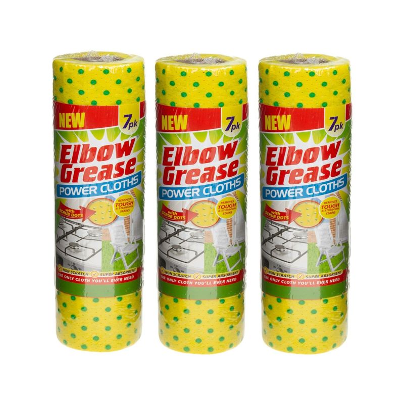 Elbow Grease 7 Pack Power Cloth Elbow Grease