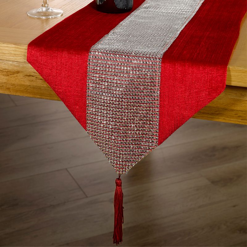 Luxury Table Runner Wine Red 13" x 72"