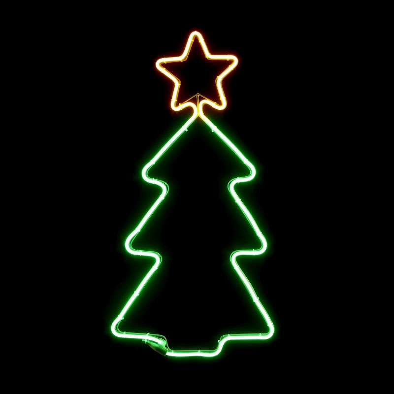 Yellow & Green Christmas Tree Rope Light 
