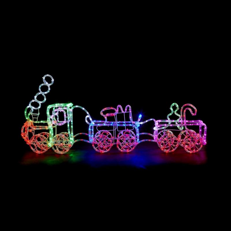 Festive Steam Train Multicolour LED Rope Light 116cm