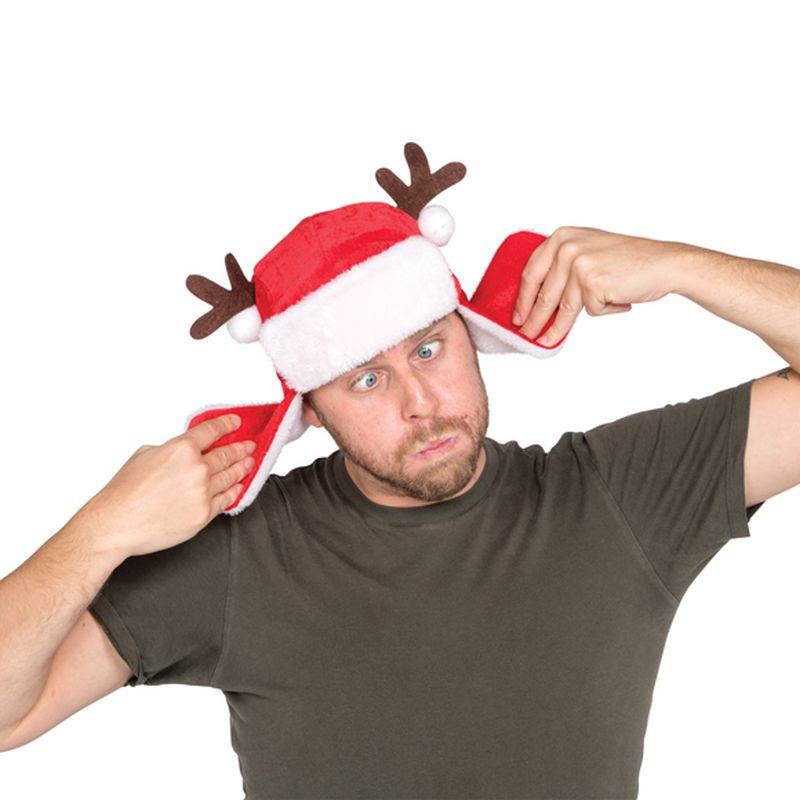 Red Velvet Christmas Reindeer Hat