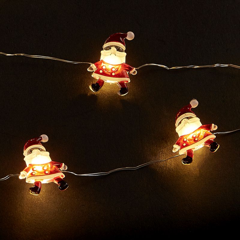 20 LED Santa Claus String Lights Battery 1.9m - Buy Online at QD Stores