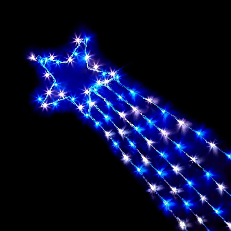 232 LED Indoor Blue & White Christmas Chasing Comet Light Mains 7M