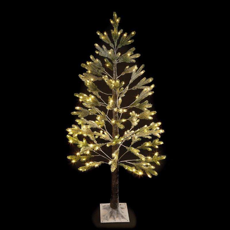 150cm (5 foot) LED Warm White Snowy Pine Christmas Tree