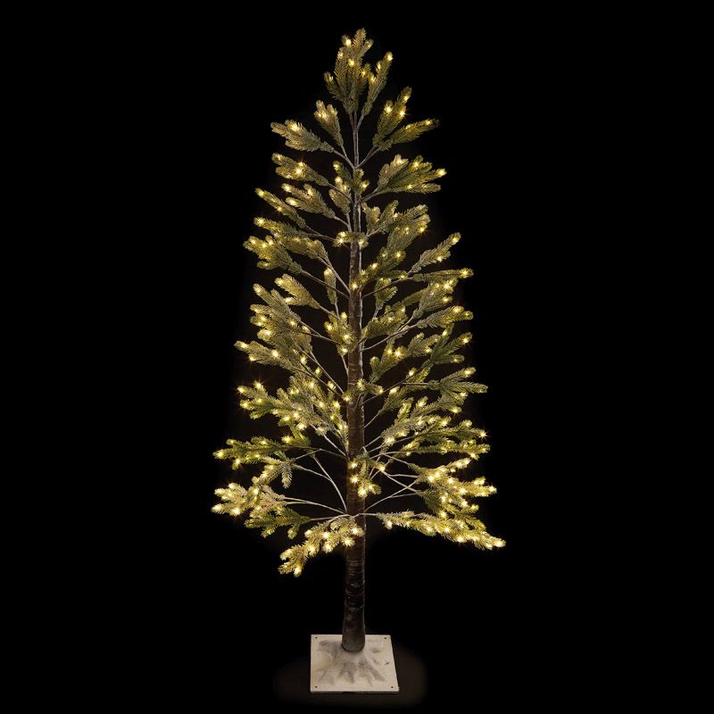 180cm (6 foot) LED Warm White Snowy Pine Christmas Tree