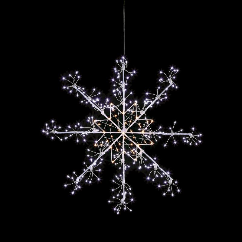280 LED Warm White Metal Snowflake 58cm