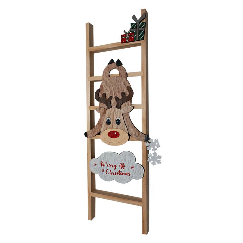 Christmas Ladder With Reindeer Decoration