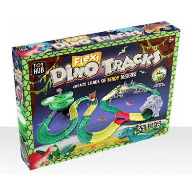 See more information about the Dinosaur Race Car Track Flexible 240 Pieces