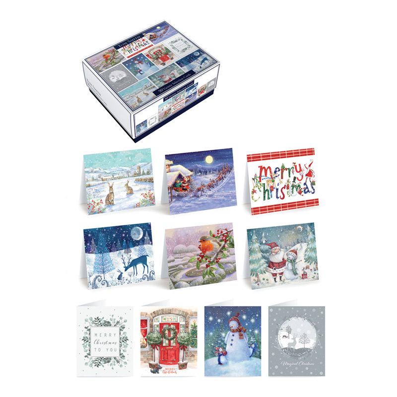 Christmas Greetings Cards Variety Box 50 