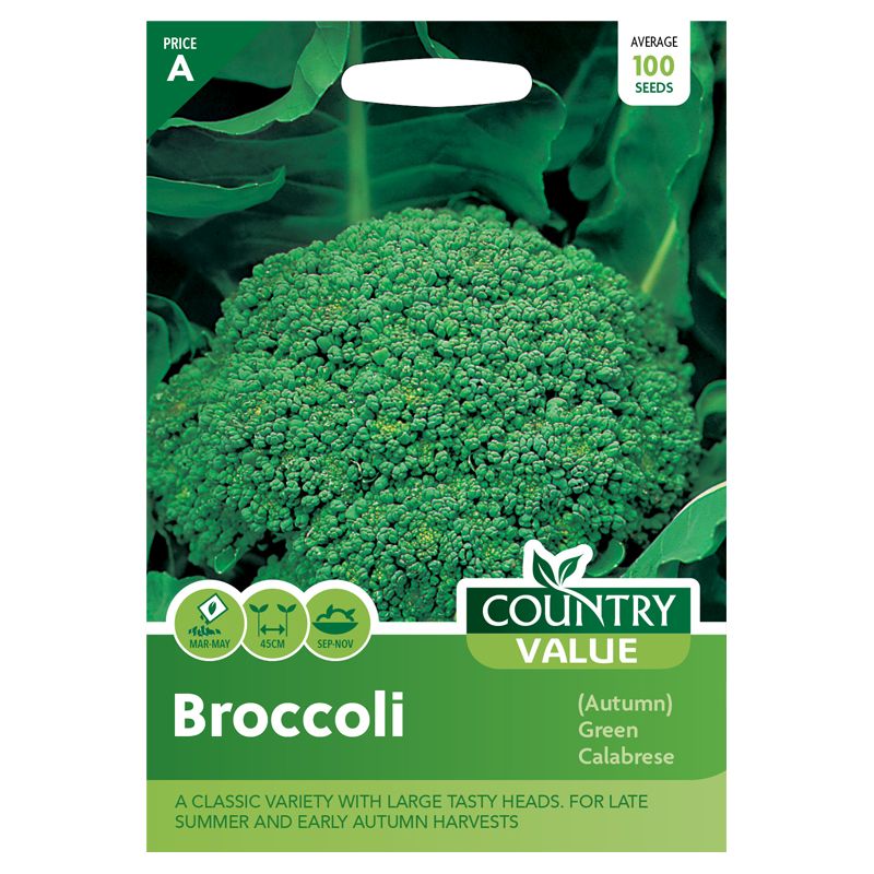 Country Value Broccoli Autumn Green Calabrese Seeds
