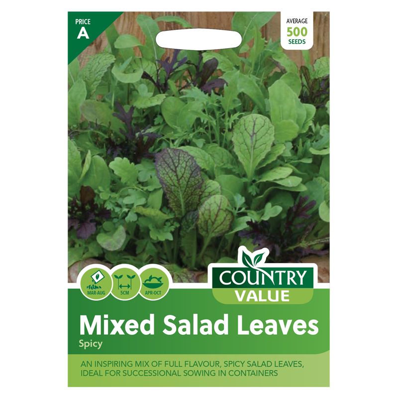 Country Value Mixed Salad Leaves Spicy Seeds