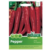 See more information about the Country Value Pepper Hot De Cayenne Seeds