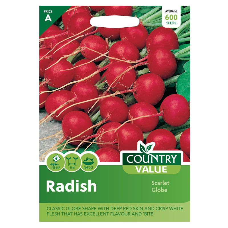 Country Value Radish Scarlet Globe Seeds
