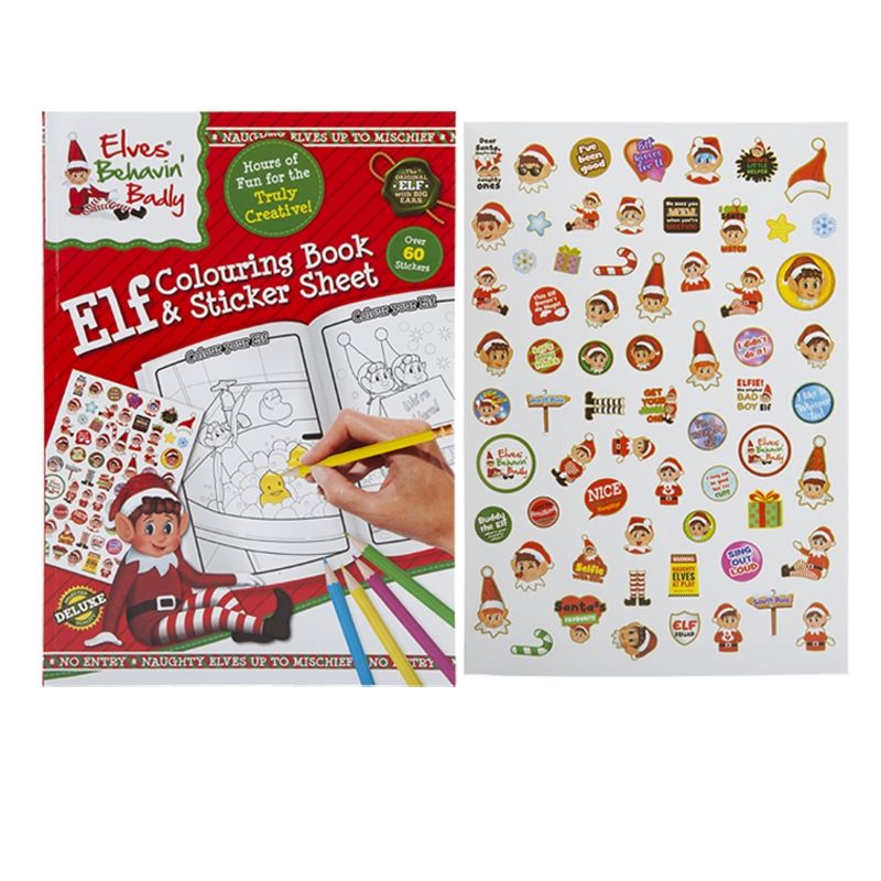 Elves Behavin' Badly Elf Colouring Book With Stickers