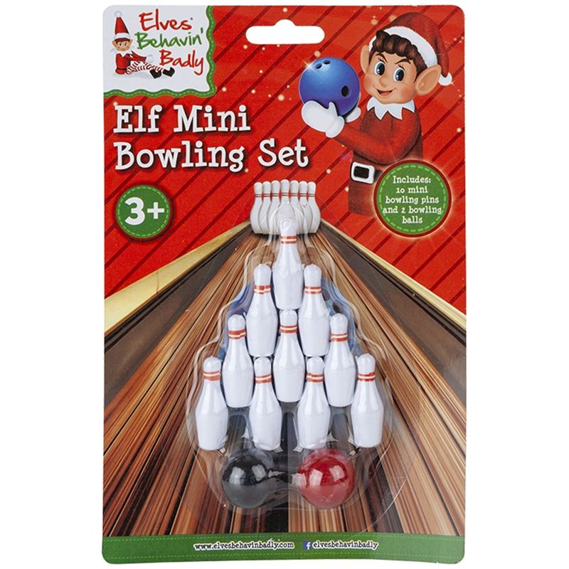 Elves Behavin' Badly Elf 10 Pin Mini Bowling Set