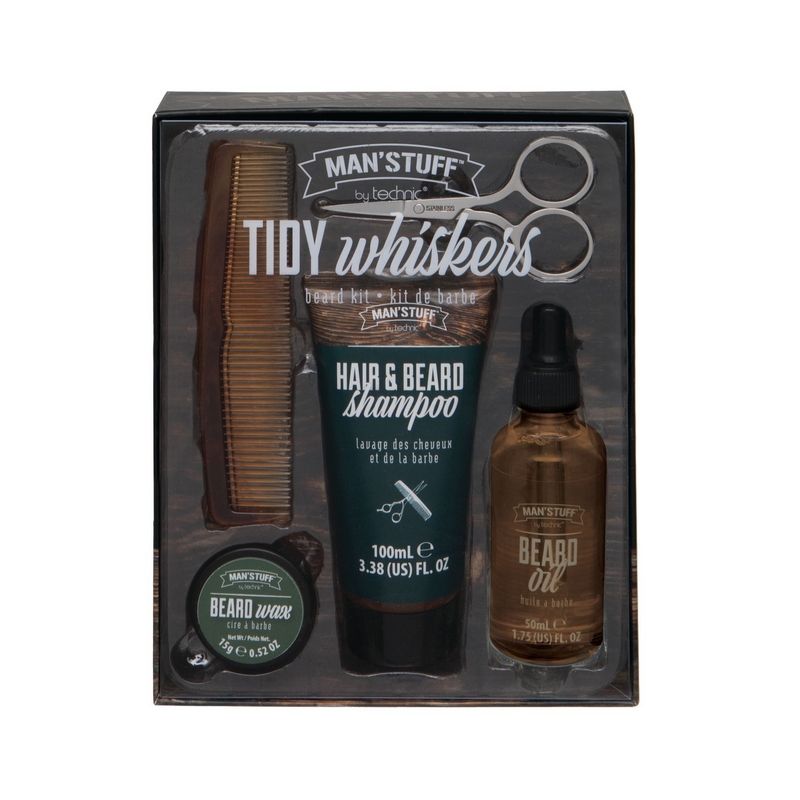 Man Stuff Tidy Whiskers Beard Grooming Gift Set