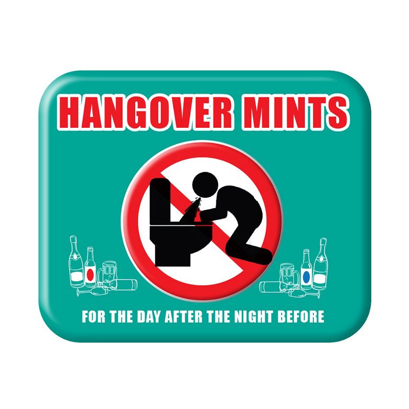 Novelty Hangover Mints Tin
