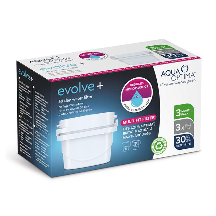 3 Pack of Aqua Optima Evolve and Water Filter