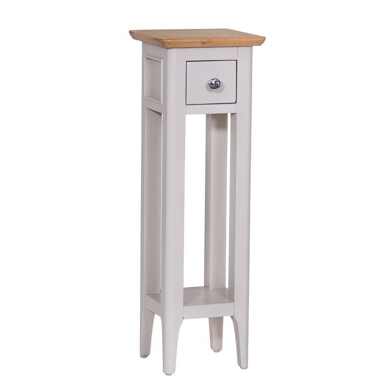 Necton Oak Dove Grey 1 Drawer Plant Side Table