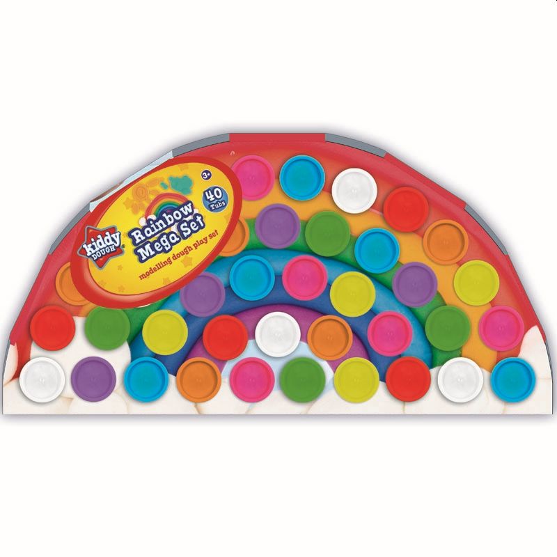 Kiddy Dough Rainbow Mega Set 40 Tubs