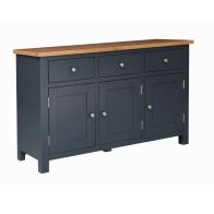 See more information about the Lucerne Oak Blue 3 Door 3 Drawer Sideboard - Pre-order
