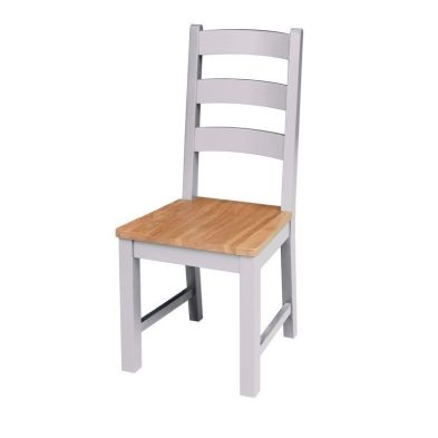Product photograph of Lucerne Dining Chair Oak Light Grey from QD stores