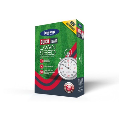 Product photograph of Johnsons 1kg Quick Lawn Seed Accelerator from QD stores