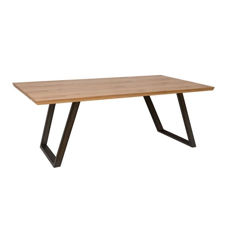 Scandi Oak 1.8M Fixed Top Dining Table
