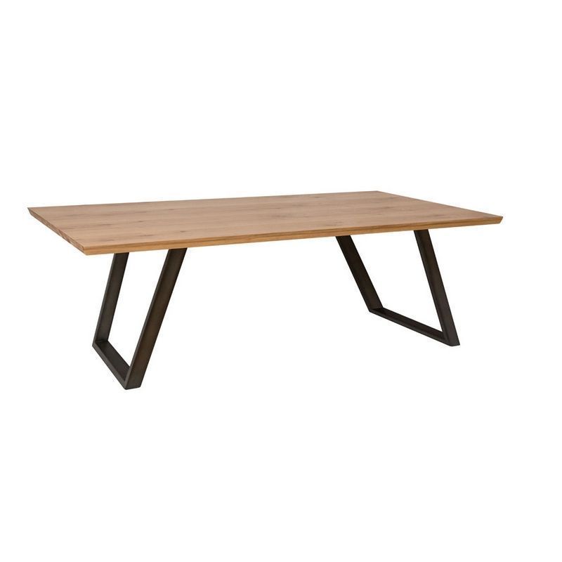 Scandi Oak 2.2M Fixed Top Dining Table