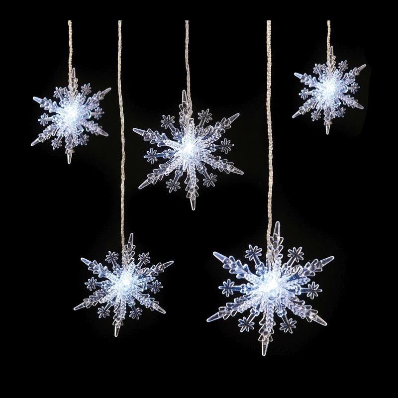 Curtain Snowflake Christmas Light White Indoor by Astralis