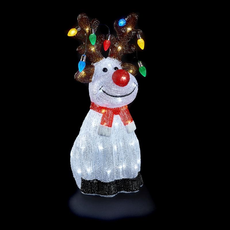 LED Christmas Reindeer Decoration - 48 White LEDs