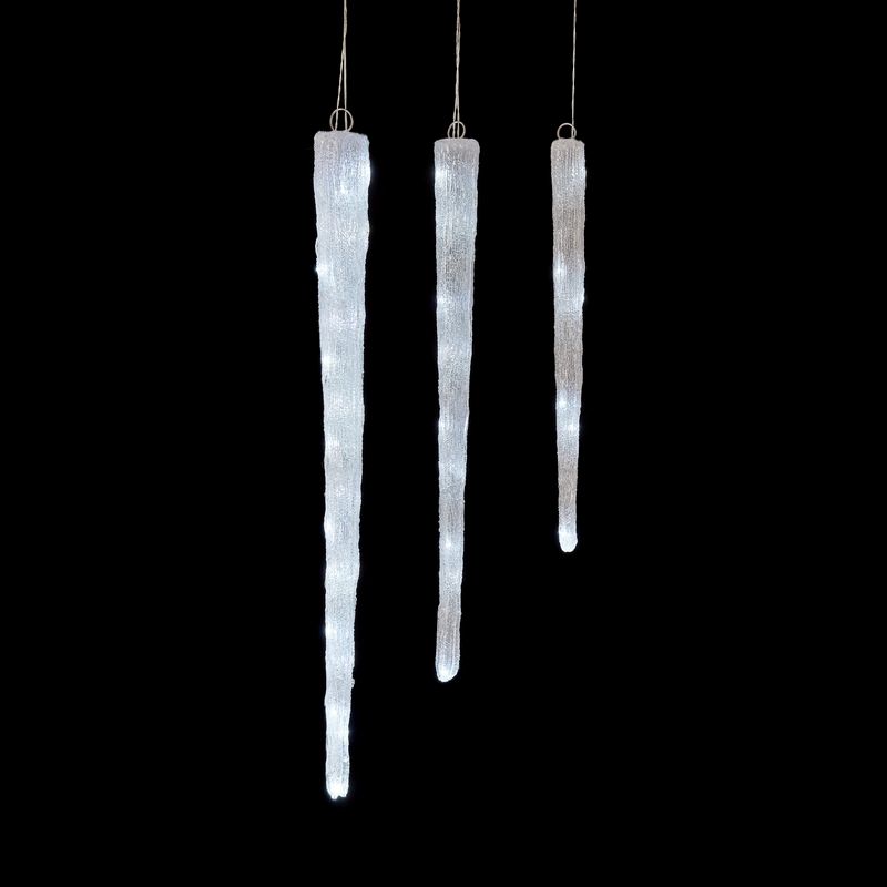 Decoration Icicle Christmas Lights White Outdoor 62 LED by Astralis