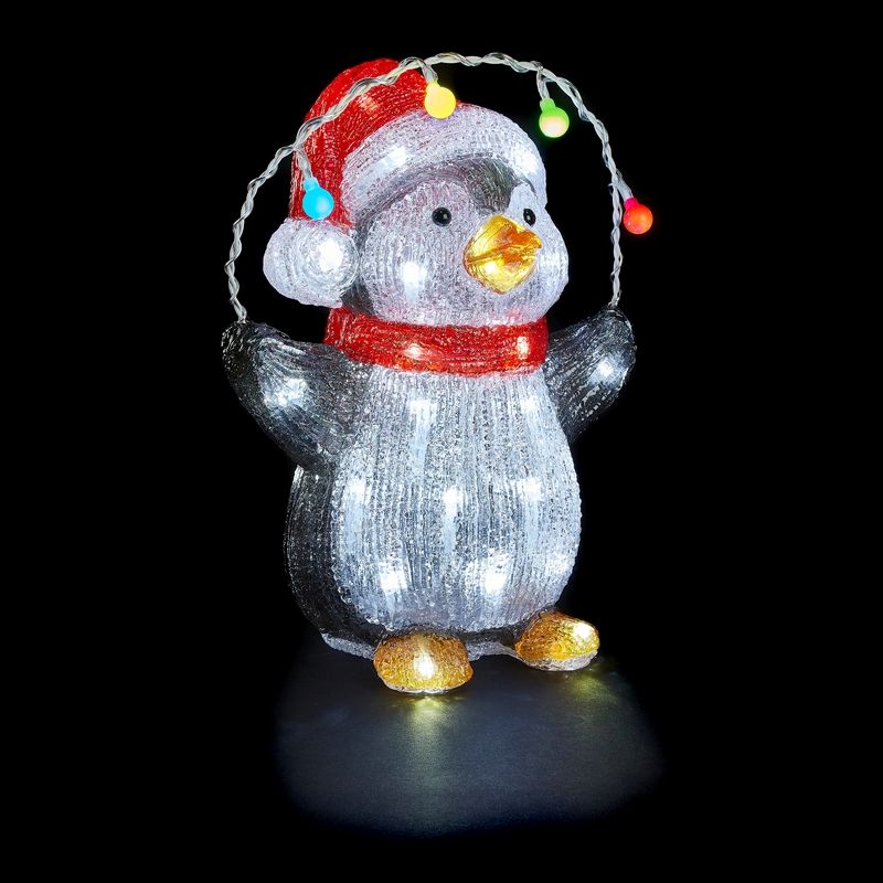 LED Christmas Penguin Decoration - 40 White LEDs