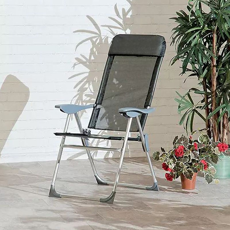 Aluminium Reclining Garden Chair Grey