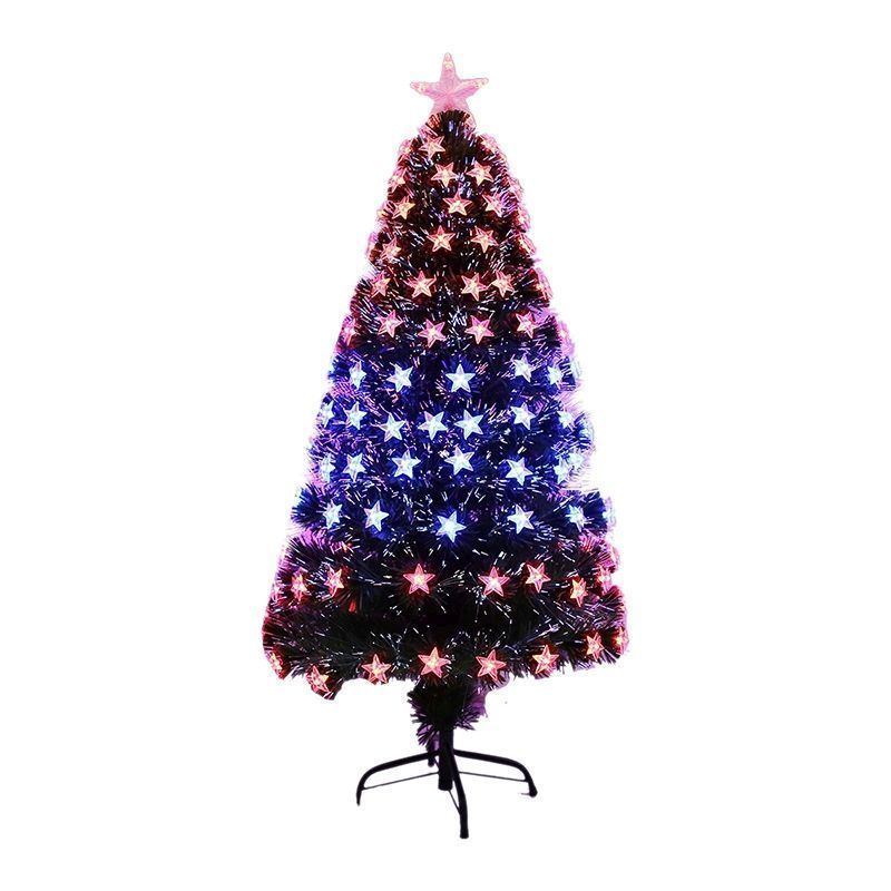 5ft Fibre Optic Christmas Tree Artificial - with LED Lights Multicoloured 