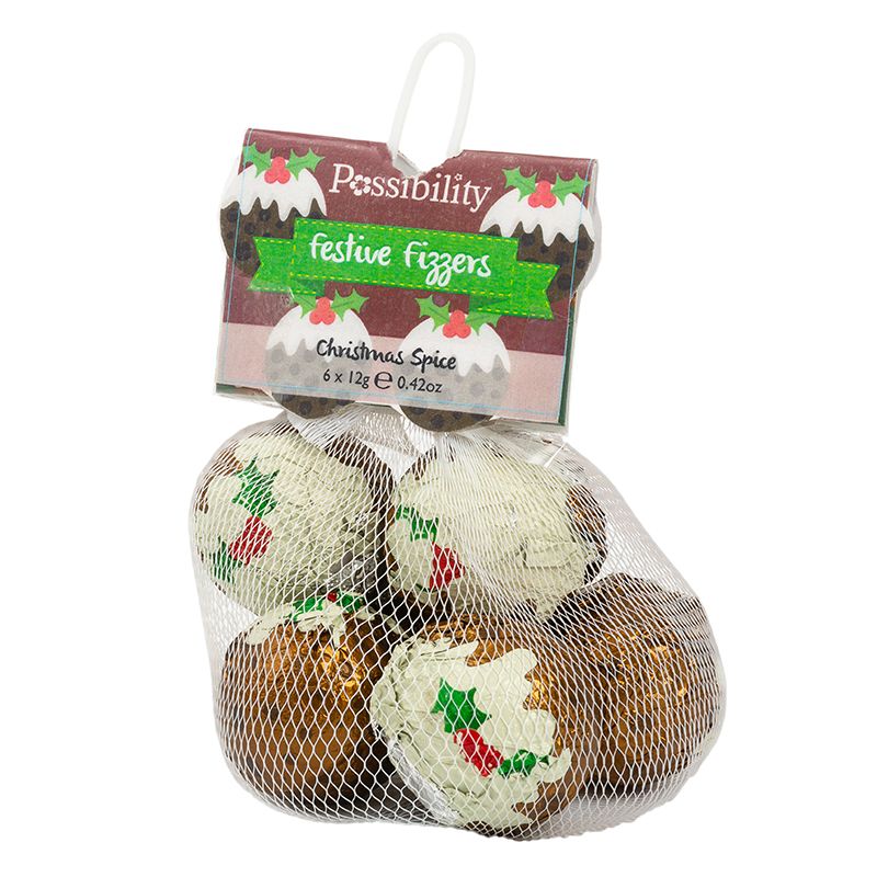 Possibility Christmas Spice Pudding Bath Fizzers 12g x6