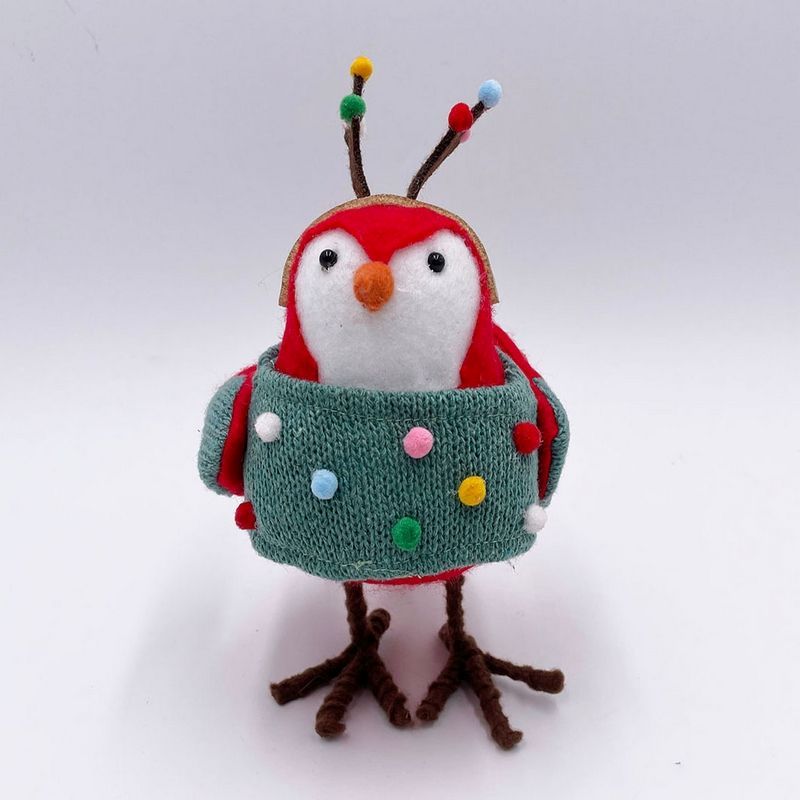 Bird Christmas Decoration - Bobble Jumper