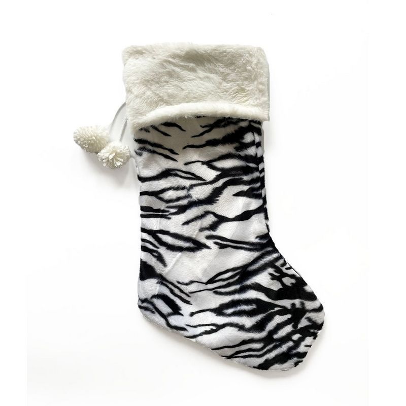 Christmas Stocking with Zebra Pattern - 51cm by Christmas Inspiration