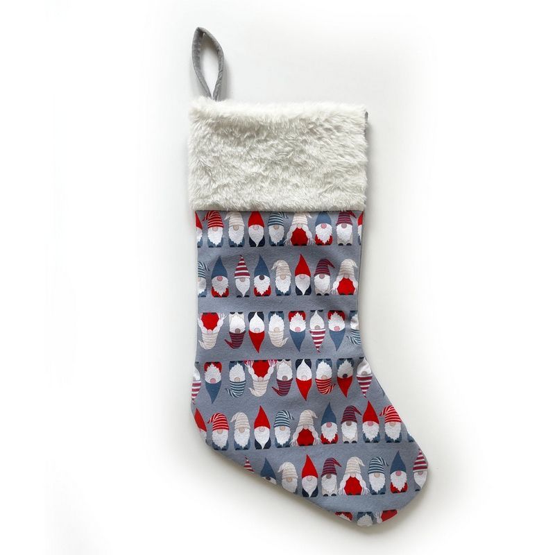 Christmas Stocking Blue & White with Gonk Pattern by Christmas Inspiration