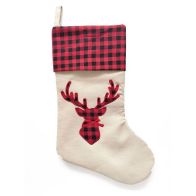 See more information about the Tartan Reindeer Christmas Stocking 18 Inch - Red Chequered
