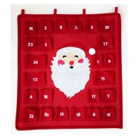 See more information about the Santa Christmas Fabric Calendar - Red