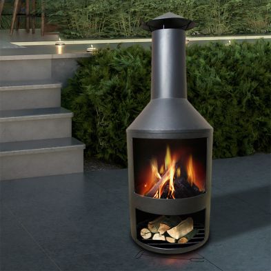 Product photograph of Palma Log Burner With Log Storage By Croft from QD stores