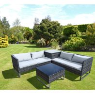 See more information about the Avignon Garden Sofa Set by Croft - 4 Seats Flat Weave Rattan White