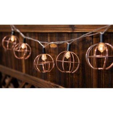 Product photograph of Cage Solar Garden String Lights Decoration 10 Warm White Led - 2m By Bright Garden from QD stores