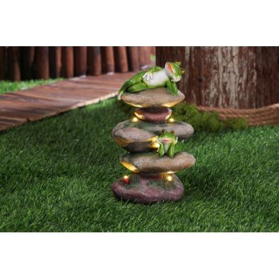 Product photograph of Frog Solar Garden Light Ornament Decoration 5 White Led - 27 8cm By Bright Garden from QD stores